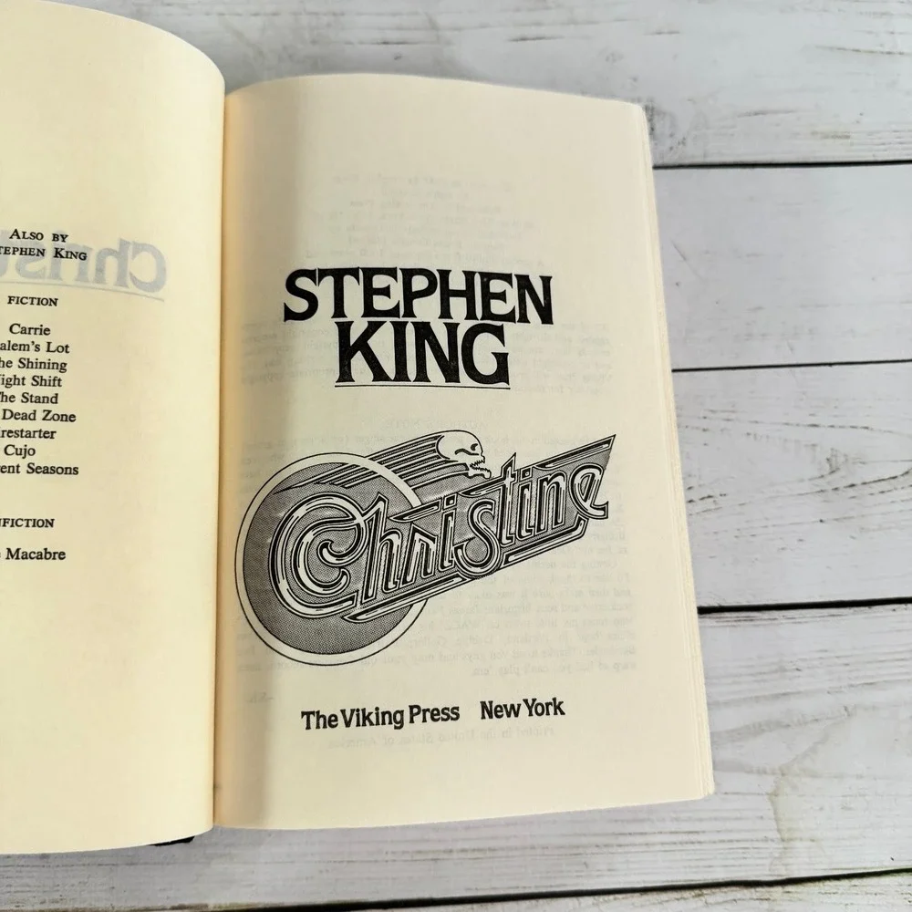 Christine Stephen King 1983 Book Club Edition Horror Novel Viking